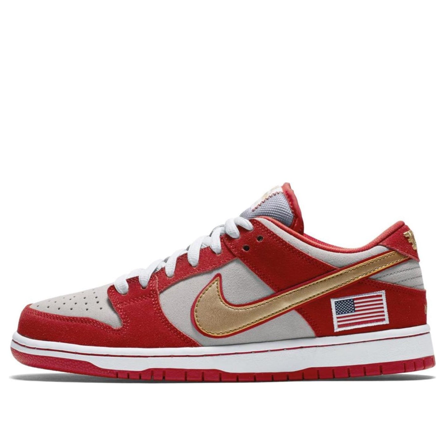 Nike SB Skateboard Dunk Low 'Nasty Boys' Red/White/Gold 304292-610