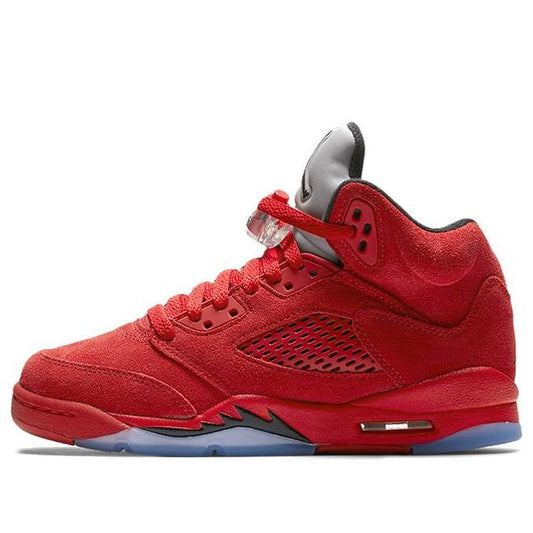 Air Jordan 5 Retro BG Flight Suit - Red Suede 440888-602