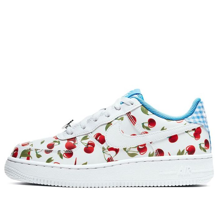 Nike Air Force 1 Low'Cherry' GS White/White/University Blue/Track Red CJ4094-100 KICKSOVER