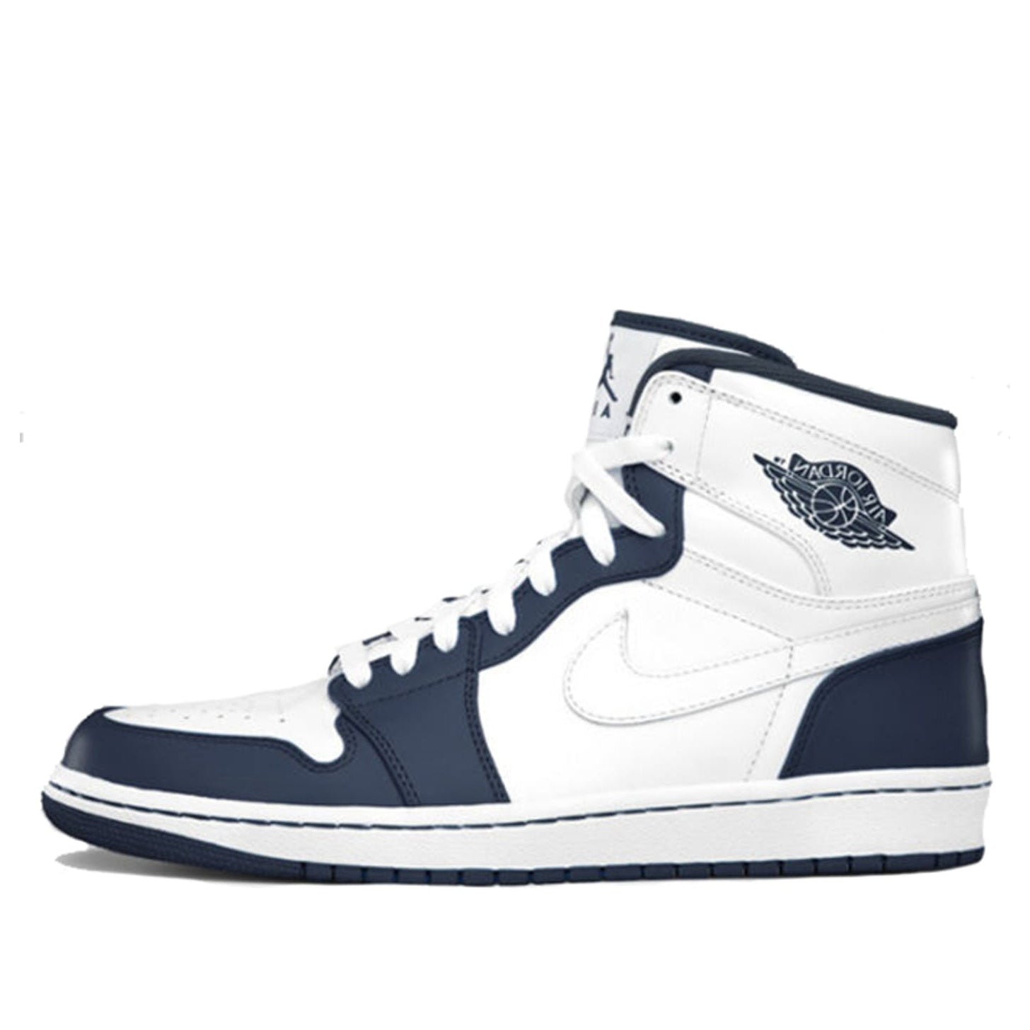 Air Jordan 1 Retro High 'White Midnight Navy' White/White/Midnight Navy 332550-105