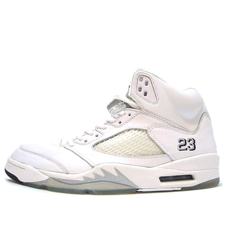 Air Jordan 5 Retro+ 'White Metallic' 2000 White/Metallic Silver-Black 136045-101