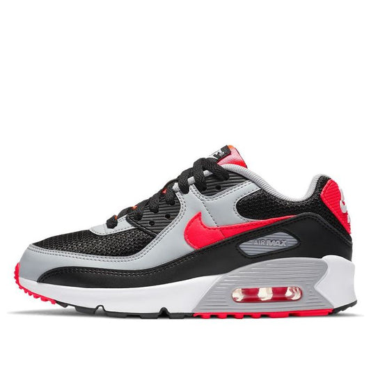 Nike Air Max 90 LTR Leather GS 'Radiant Red' Black/White/Wolf Grey/Radiant Red CD6864-009 KICKSOVER