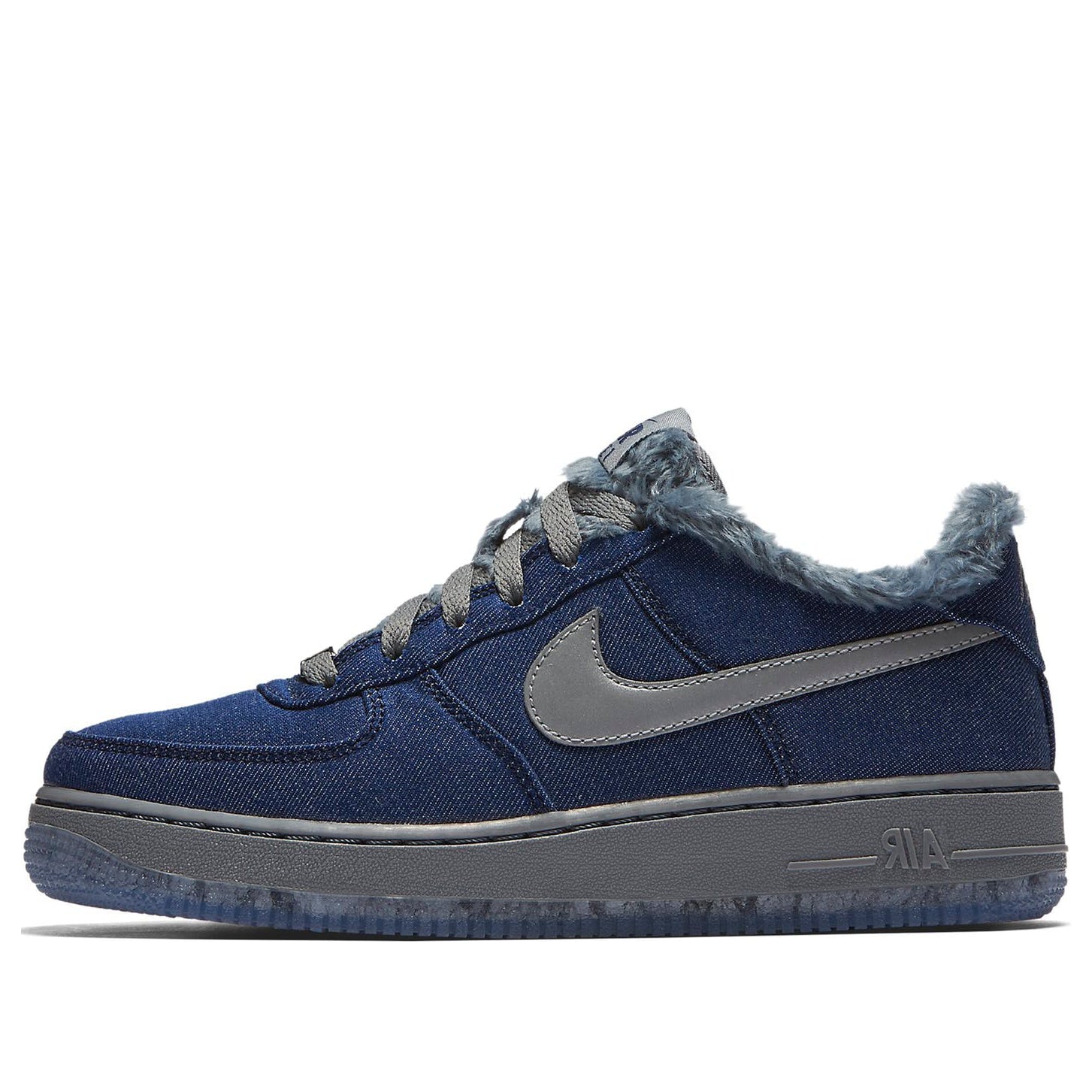 Nike Air Force 1 Low Pinnacle QS'Werewolf' GS Blue Void/Cool Grey-Metallic Silver AJ4234-400 KICKSOVER